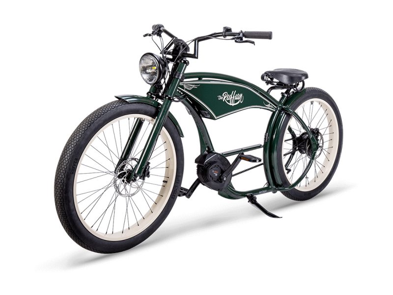 The Ruffian Vintage Green E-motionbikes 1