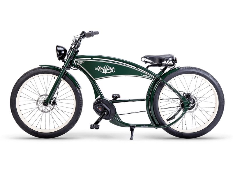 The Ruffian Vintage Green E-motionbikes 3