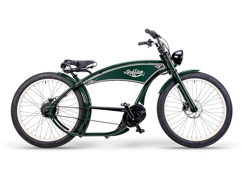 The Ruffian Vintage Green E-motionbikes 4