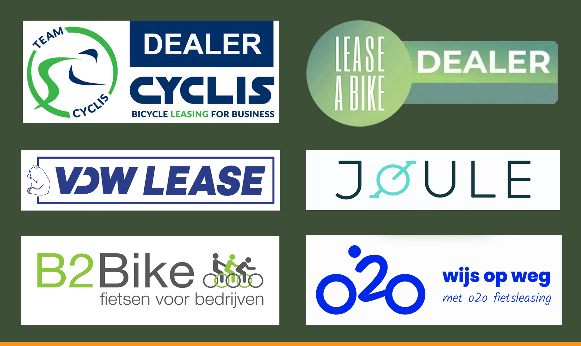 Partners-fietsleasing-E-motionbikes - Cylis - B2Bike - Leaseabike - o2o - VDW-lease - Joule